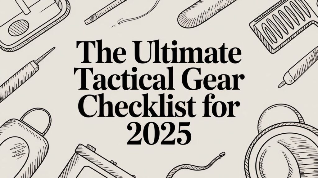 Tactical gear checklist for 2025 illustration.