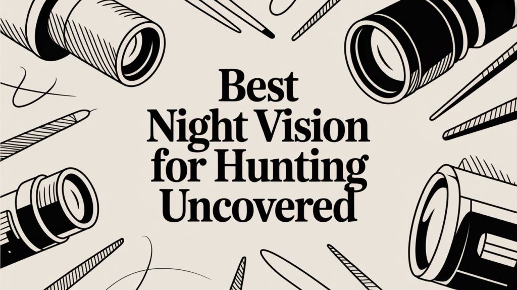 Night vision hunting equipment illustration and text.