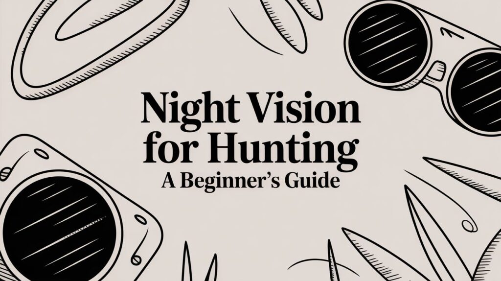 Night vision hunting guide illustration.