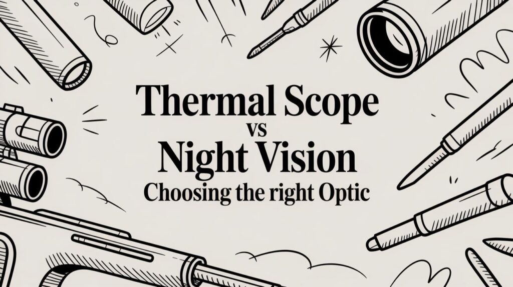 Thermal Scope vs Night Vision illustration.