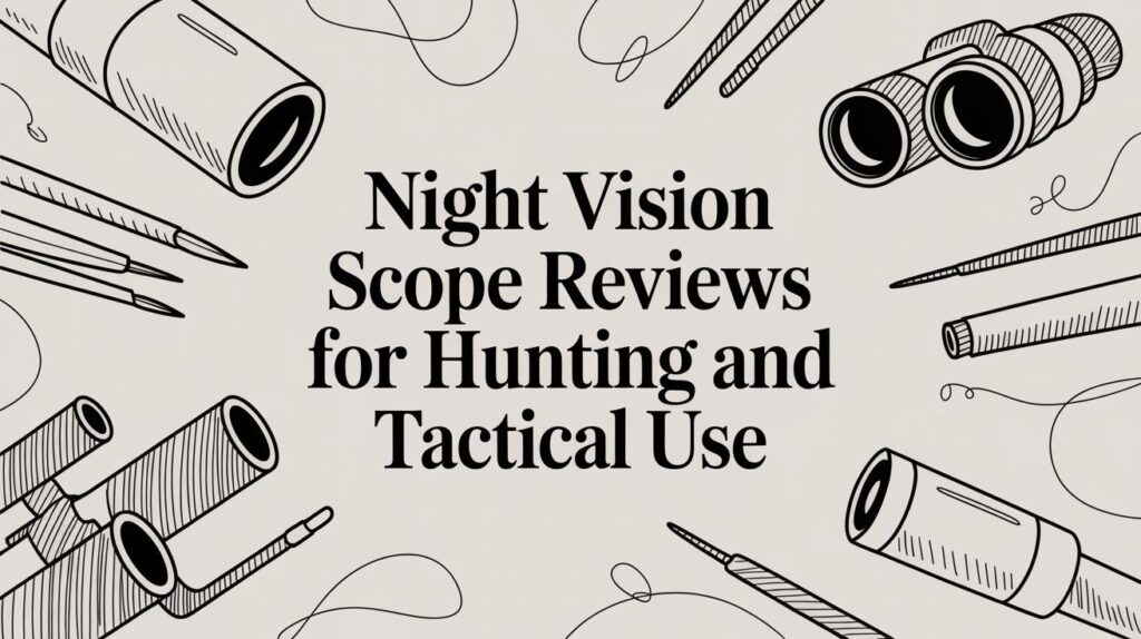 Night vision scope reviews illustration and text.