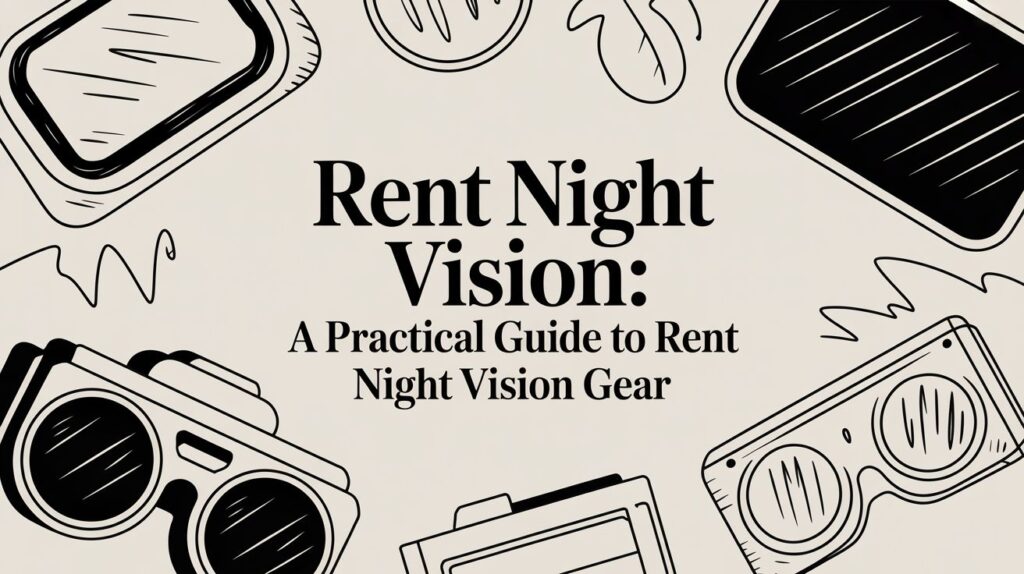 Guide to renting night vision gear illustration.