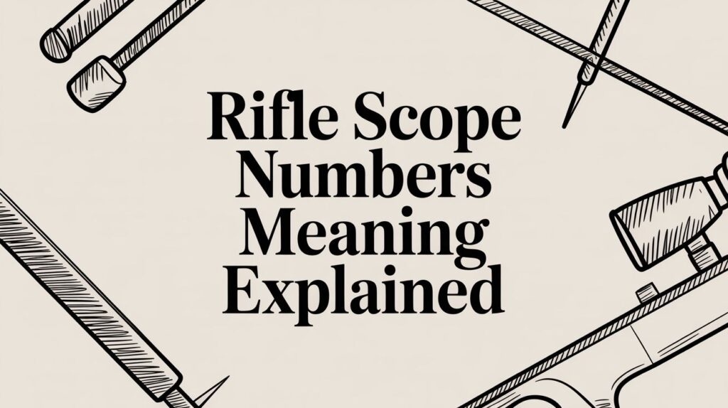 Rifle scope numbers explanation illustration.