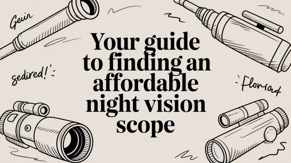Guide to affordable night vision scopes illustration.