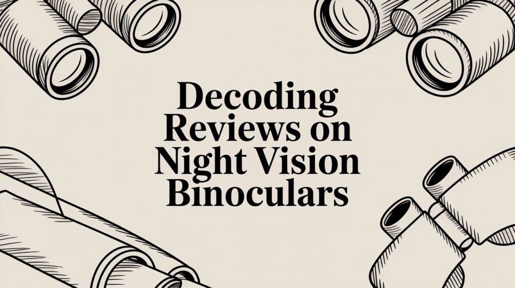 Night vision binoculars review illustration.