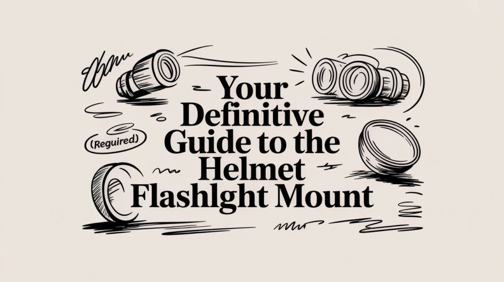 Guide to Helmet Flashlight Mount illustration.