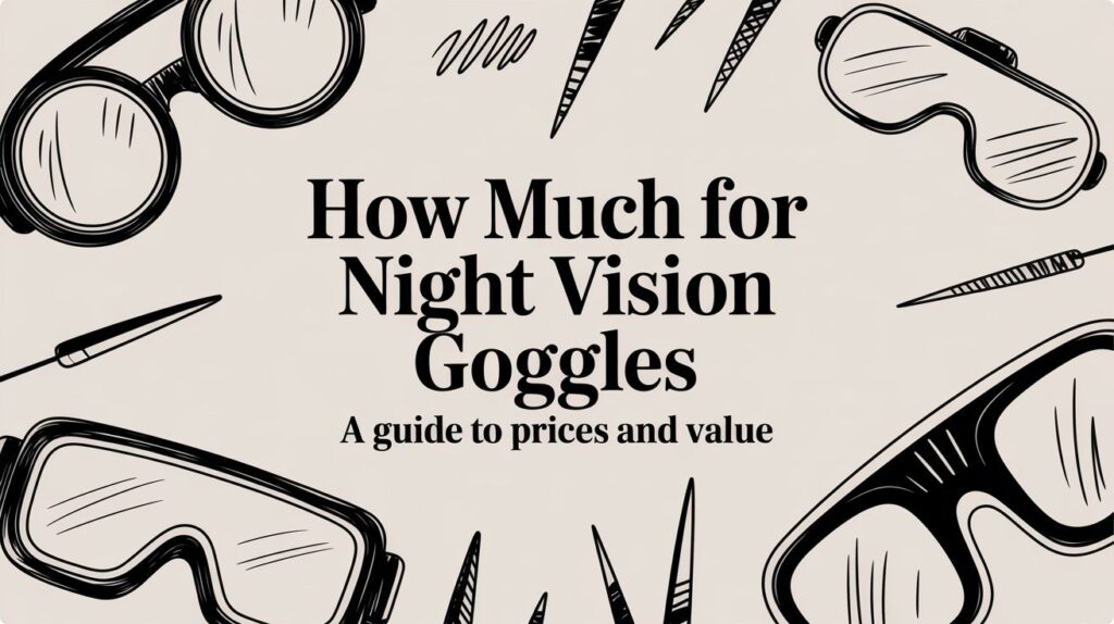 Night vision goggles pricing guide illustration.