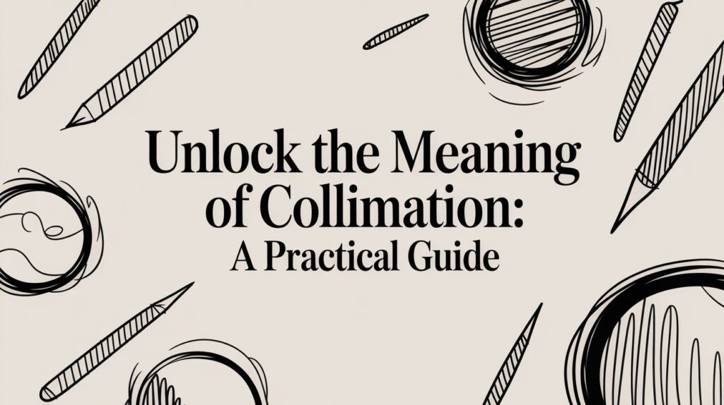 Collimation guide text with abstract drawings.