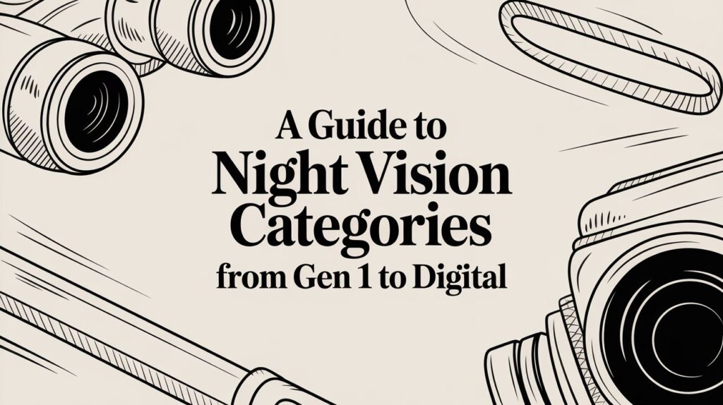 Night vision guide illustration with text.