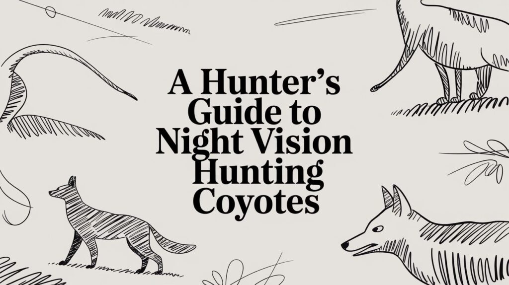 Guide to Night Vision Coyote Hunting Illustration.