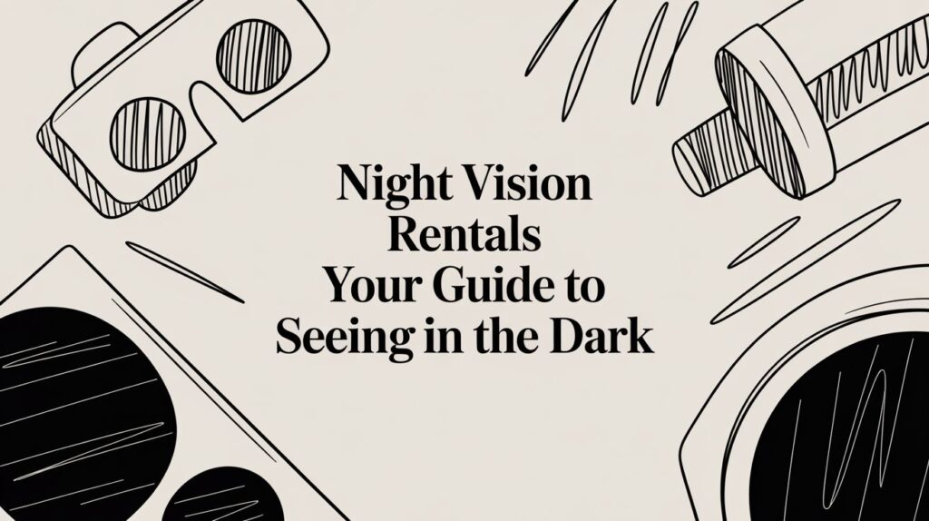Night vision rentals guide illustration.