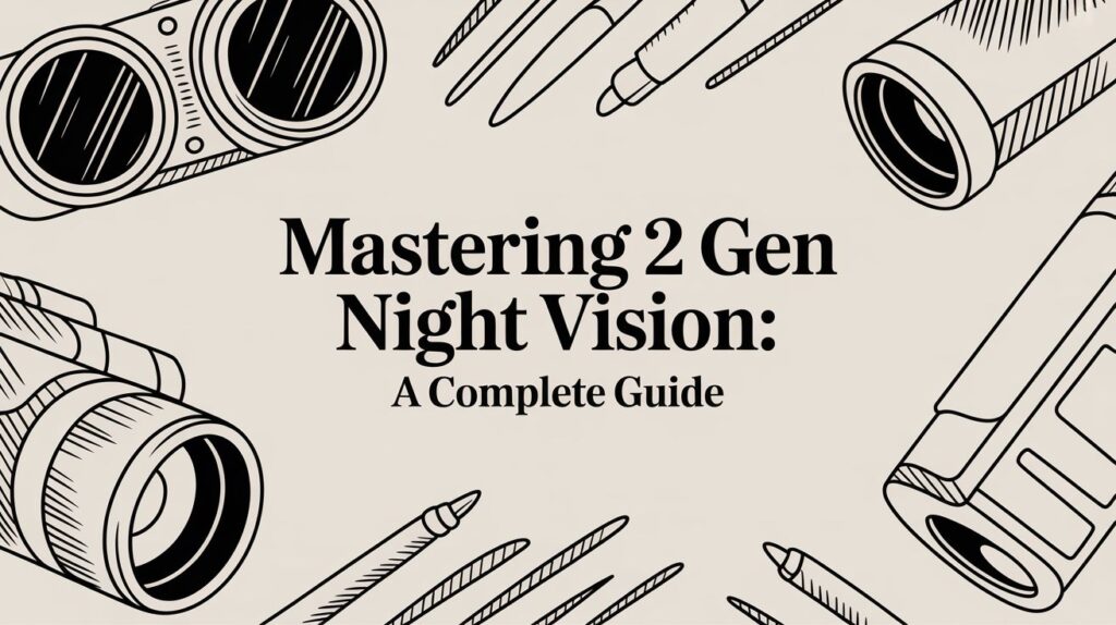 Night vision guide with optical device illustrations.