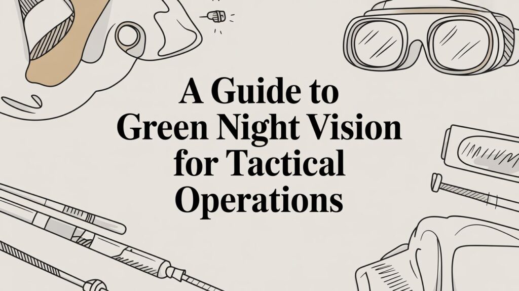 Guide to green night vision equipment illustration.
