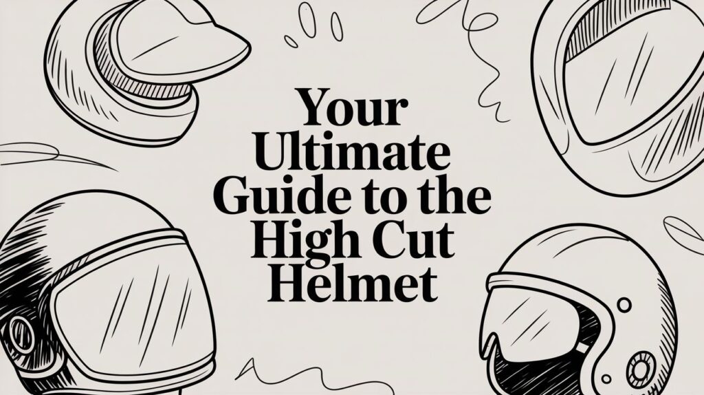 High cut helmet guide illustration and text.
