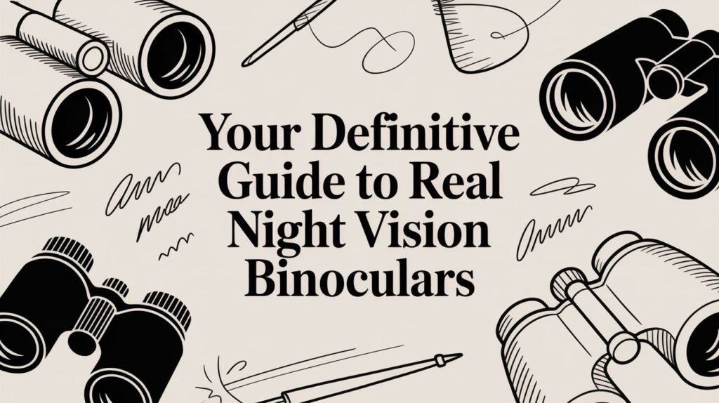 Guide to Night Vision Binoculars Illustration.