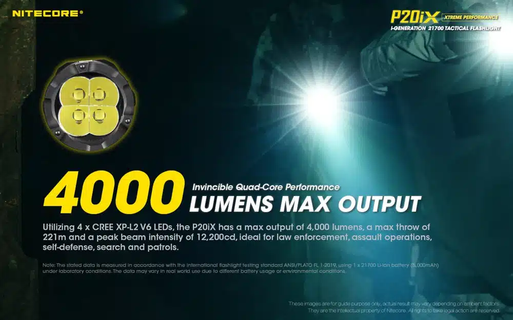Nitecore P20iX STROBE READY tail switch detail