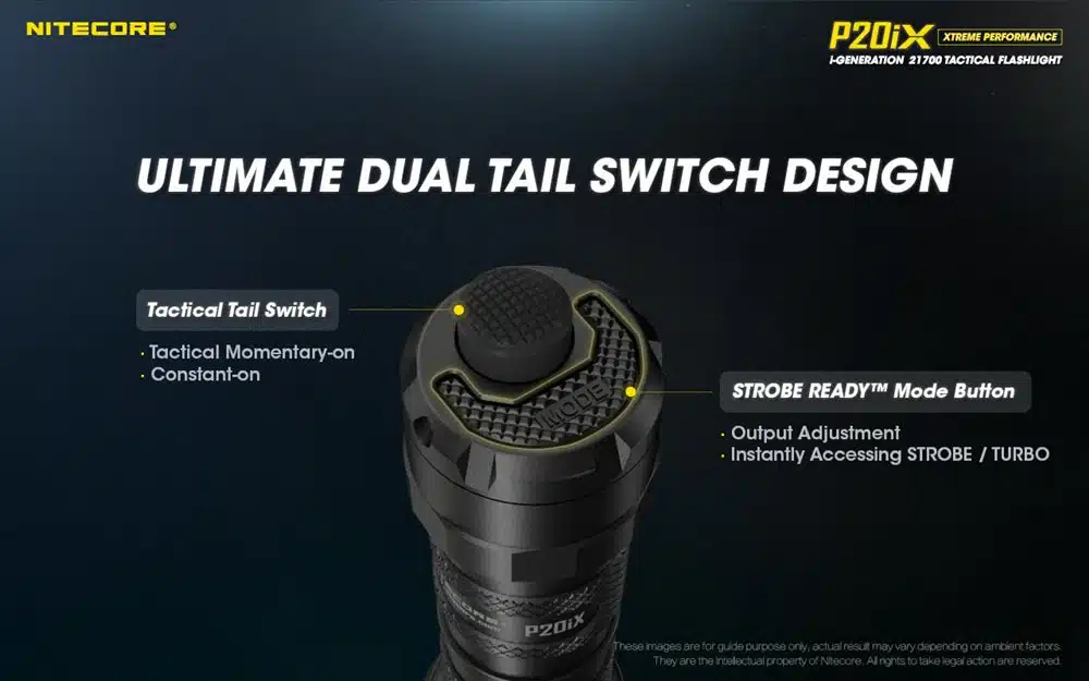 Nitecore P20iX USB-C charging port with weatherproof cover