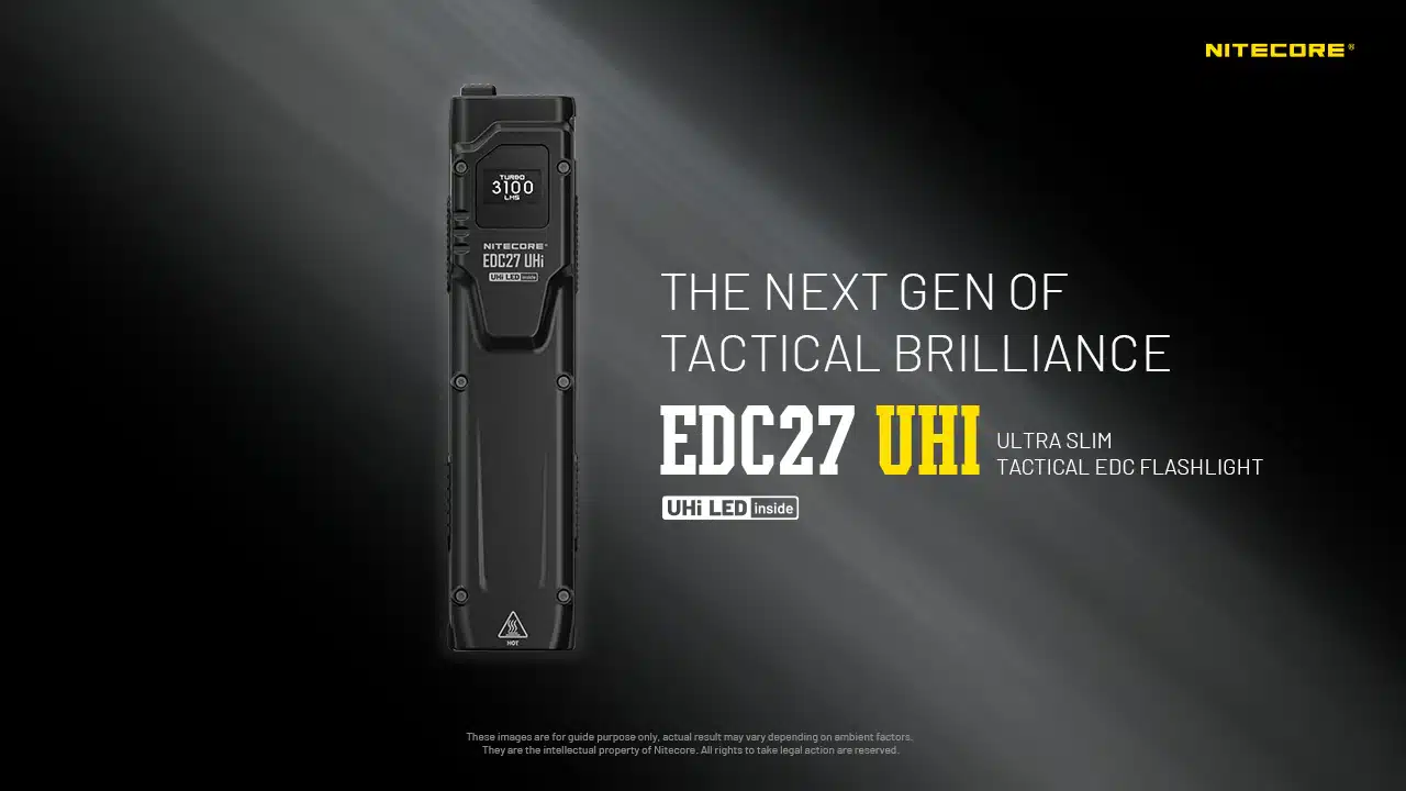Nitecore EDC27 UHi flat slim flashlight for everyday pocket carry