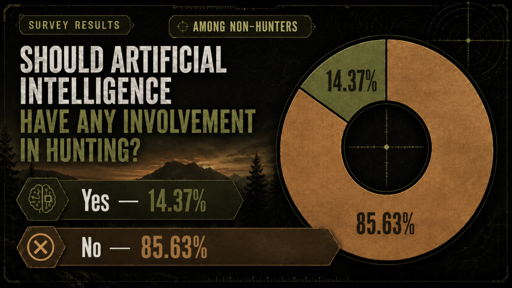 How American non-hunters feel about artificial intelligence being used in hunting