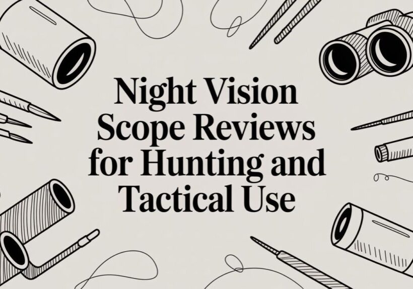 Night vision scope reviews illustration and text.