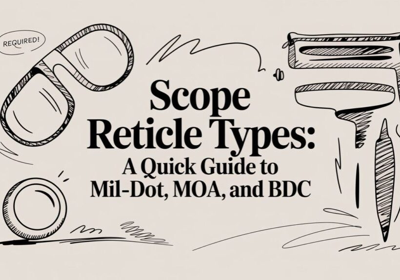 Scope reticle types guide illustration.